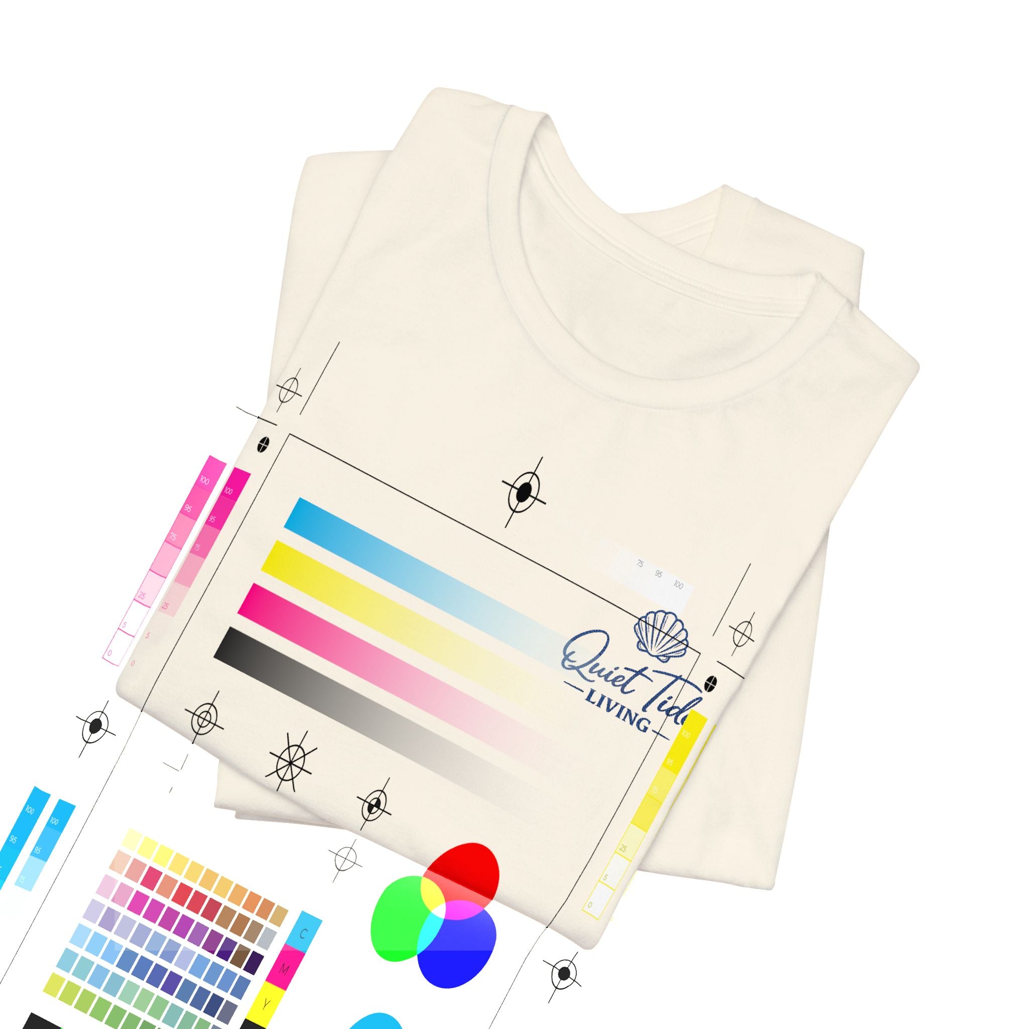 Quiet Tide Coastal Logo Tee | Bella + Canvas 3001 | Soft Coastal Lifestyle T-Shirt