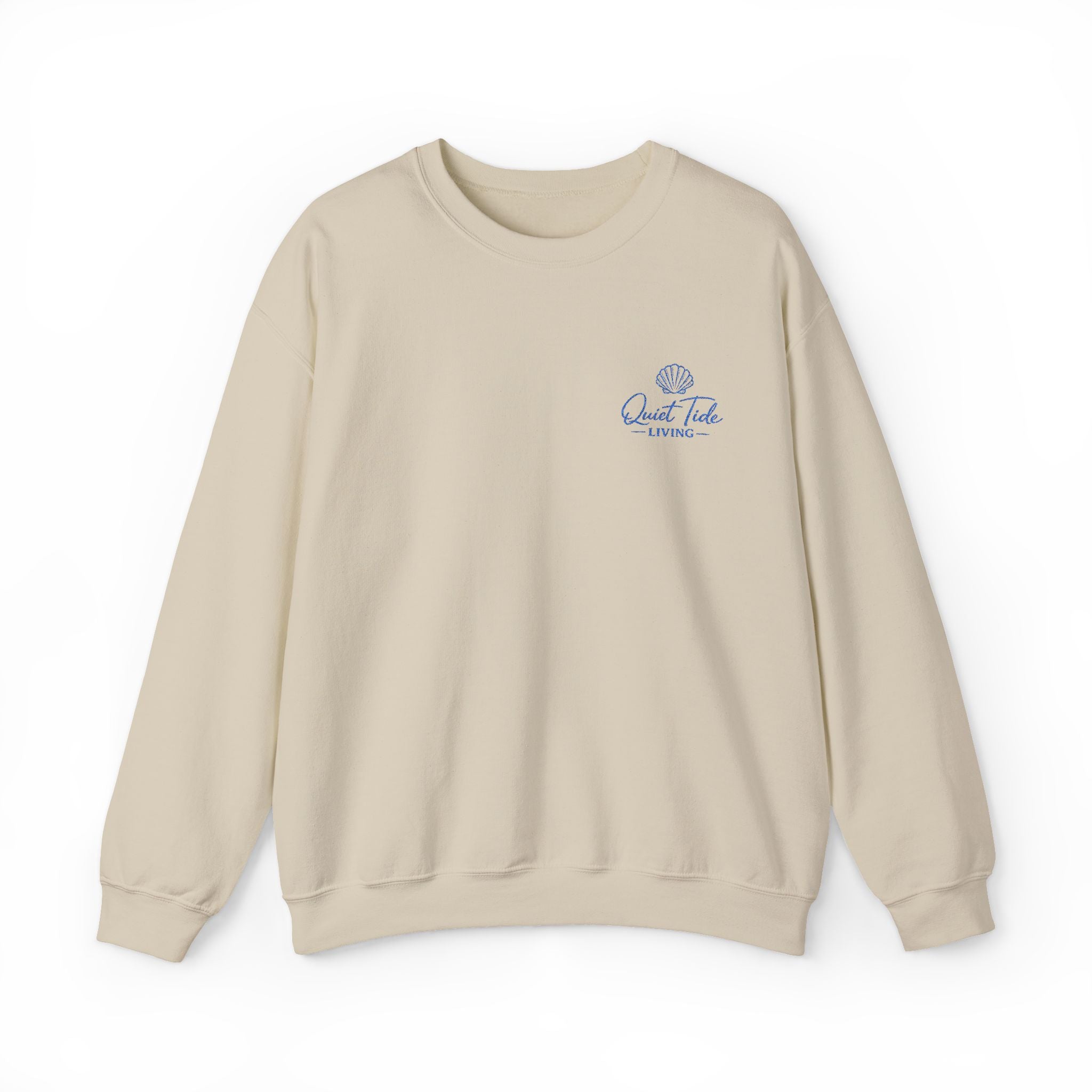 Quiet Tide Logo Crewneck Sweatshirt | Soft Coastal Living