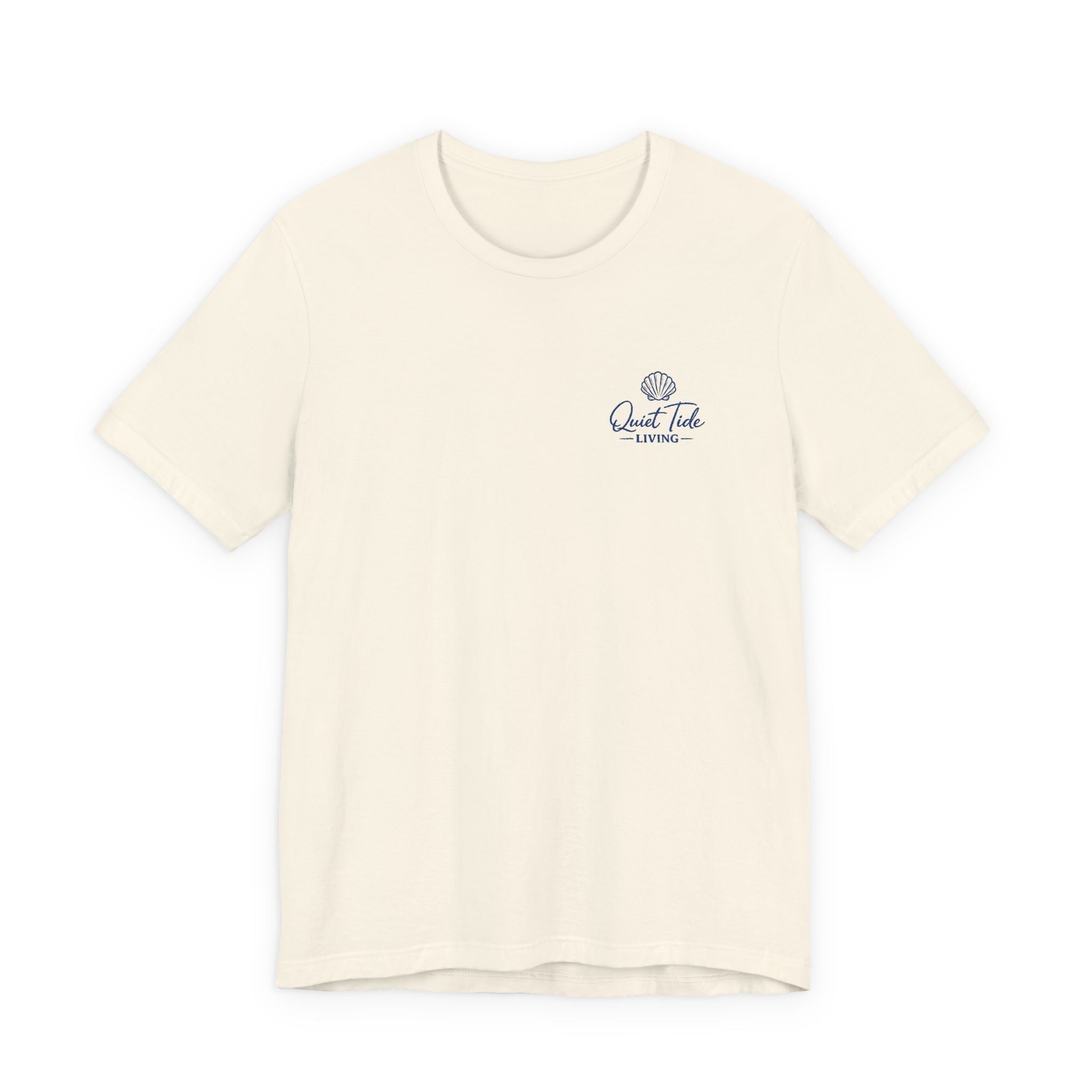 Quiet Tide Coastal Logo Tee | Bella + Canvas 3001 | Soft Coastal Lifestyle T-Shirt