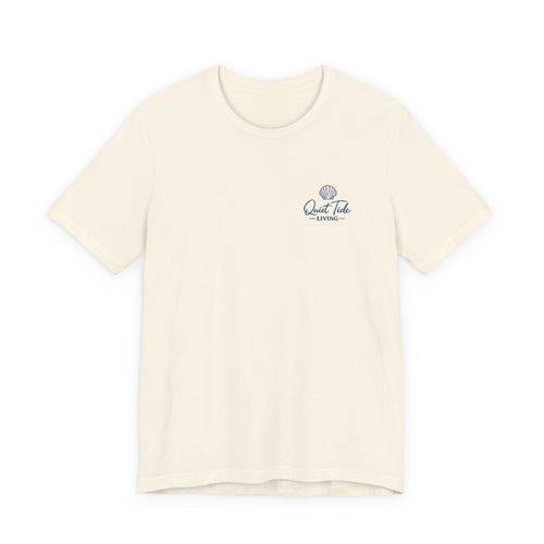 Quiet Tide Coastal Logo Tee | Bella + Canvas 3001 | Soft Coastal Lifestyle T-Shirt