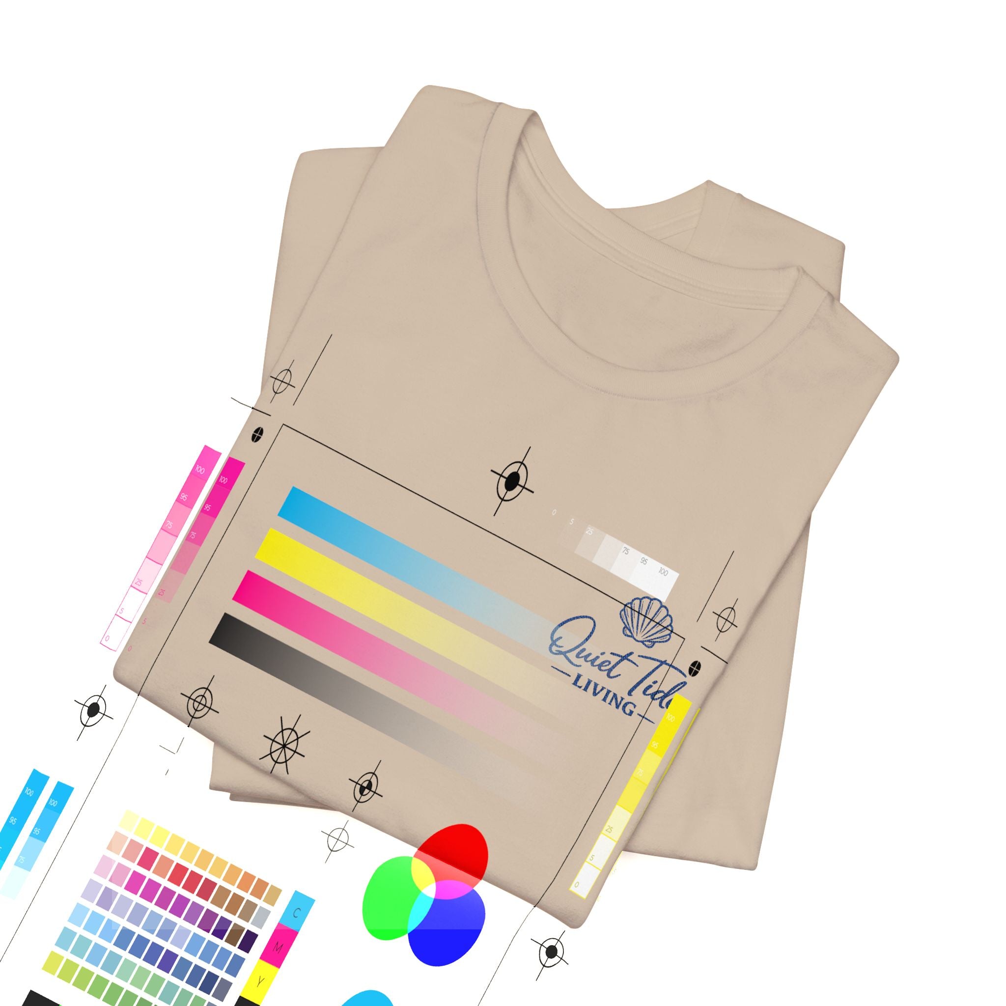 Quiet Tide Coastal Logo Tee | Bella + Canvas 3001 | Soft Coastal Lifestyle T-Shirt