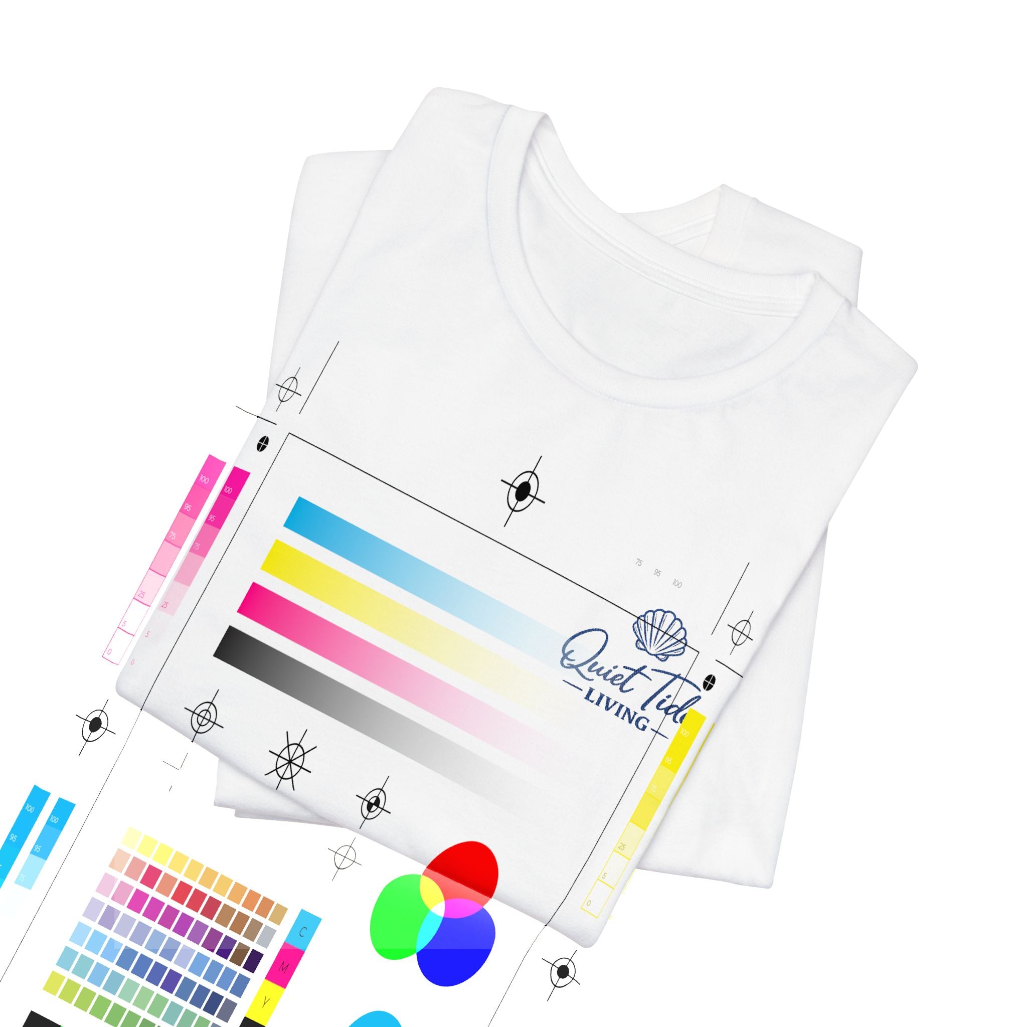 Quiet Tide Coastal Logo Tee | Bella + Canvas 3001 | Soft Coastal Lifestyle T-Shirt